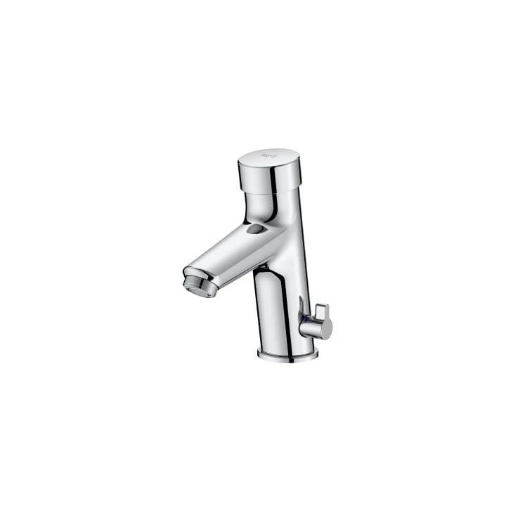Roca - Grifo temporizado cromado de repisa 2l/min ECO Fluent A5A3B24C00