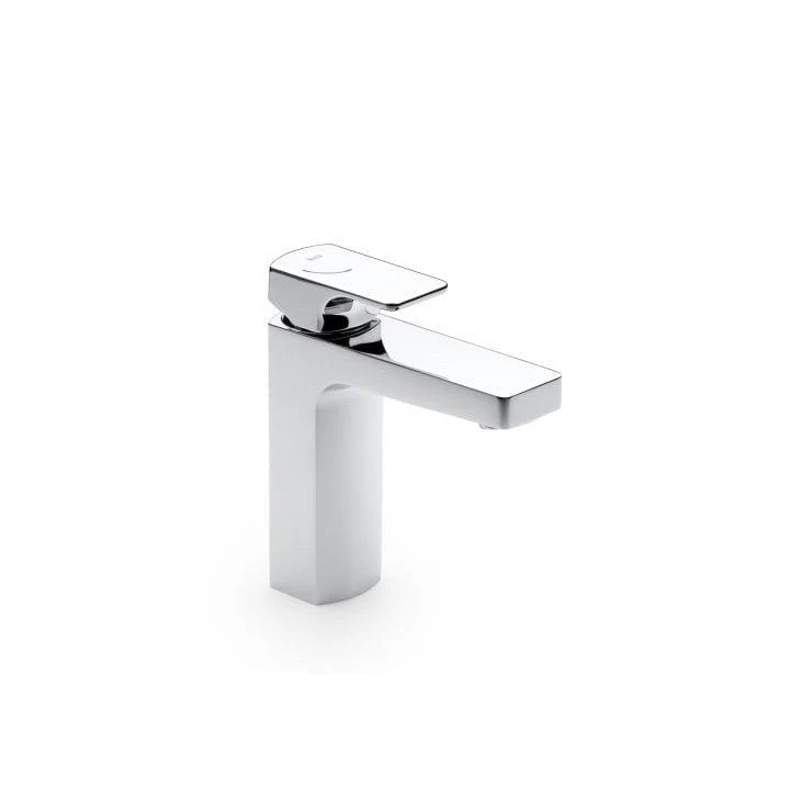 Roca - Mezclador monomando cromado para lavabo con cuerpo liso y desagüe click-clack L90 A5A3F01C00