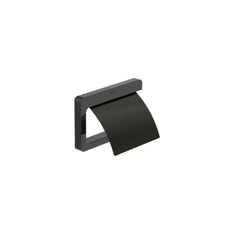 Roca - Portarrollo con tapa Tempo Negro titanio Cepillado A817033NM0