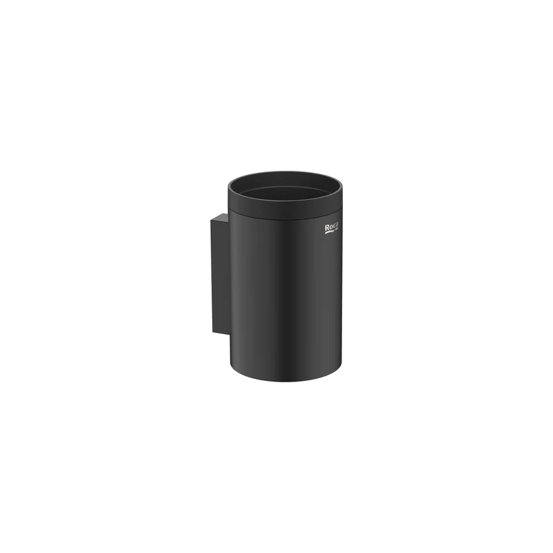 Roca - Vaso de pared Hotels Round Negro Mate A817595C40
