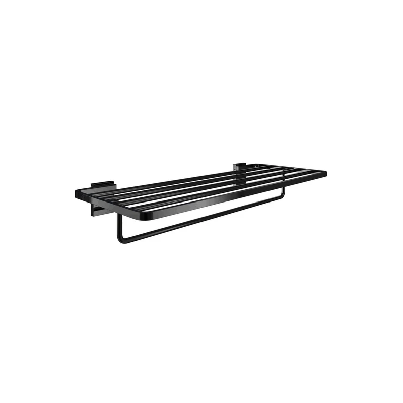 Roca - Portatoallas con toallero Rubik Negro Mate A816848024
