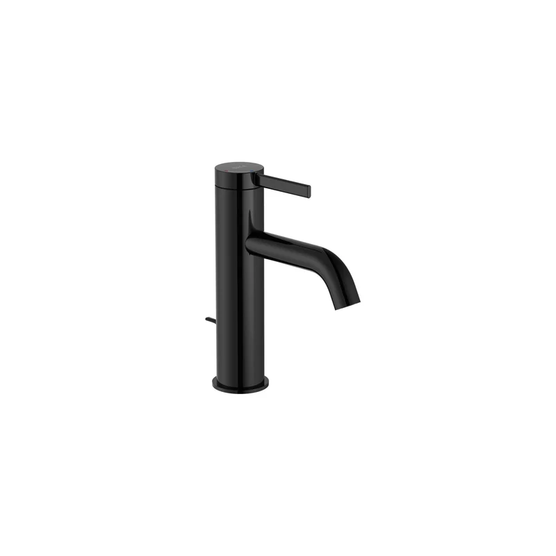 Roca - Mezclador monomando para lavabo con desagüe click-clack y cuerpo liso Ona, Negro Titanio A5A3A9ECN0