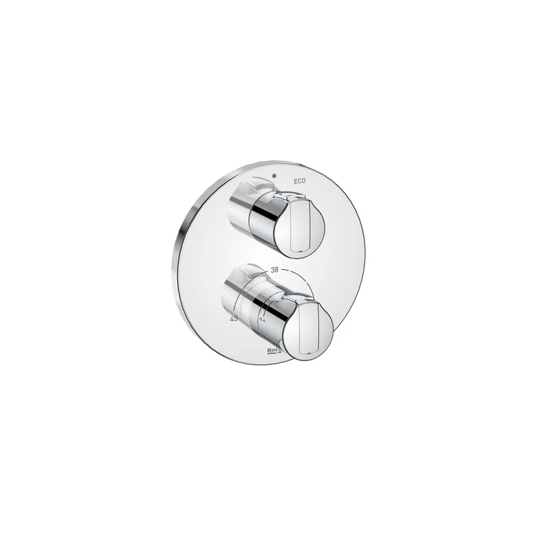 Roca - ROUND - Mezclador termostático empotrable para baño Cromado T-1000 A5A2E09C00