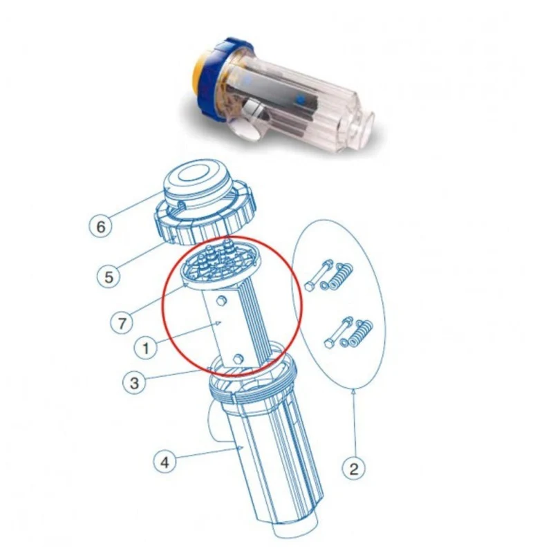 Idegis Electrodo célula Estándar recambio para clorador salino de piscina