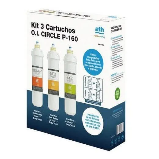 Ath - Circle Kit recambio 3 cartuchos para ósmosis