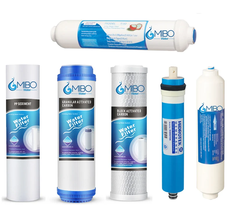 Kit 6 Repuestos 50 Gpd Osmosis Inversa Alcalino 2.5 X 10