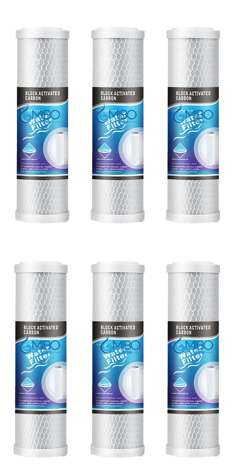 6 Filtro De Bloque De Carbón Activado 2.5x10¨