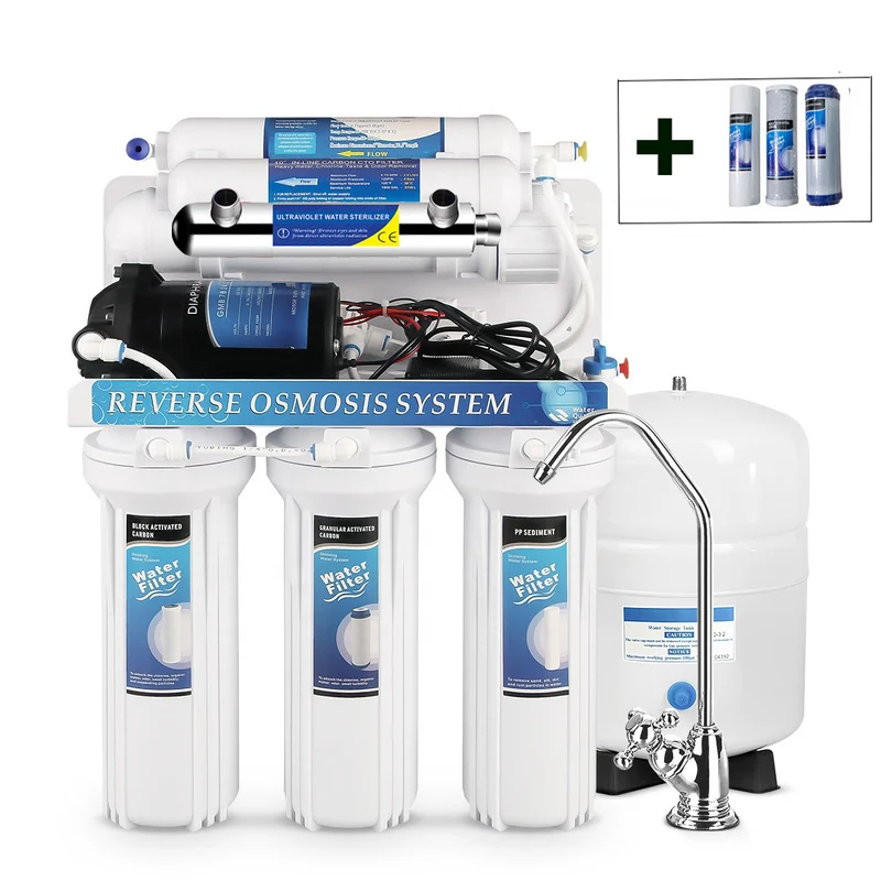 Filtro De Agua Osmosis Inversa 7 Etapas Uv + Alcalino + Kit