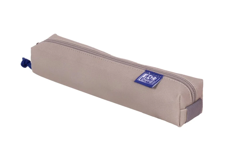 Oxford Kangoo & You Estuche Cuadrado Pequeño - Fabricados en Napa - Goma Elastica para unirlo al Cuaderno - Color Gris Piedra - Cantidad: 5