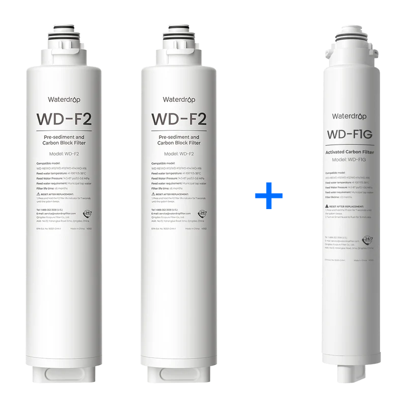 Waterdrop X8 RO System Replacement Filter Combo Set - 800GPD