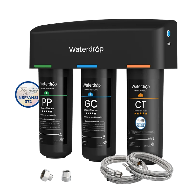 3-stage Under Counter Direct Connect Filtration System Waterdrop TSA
