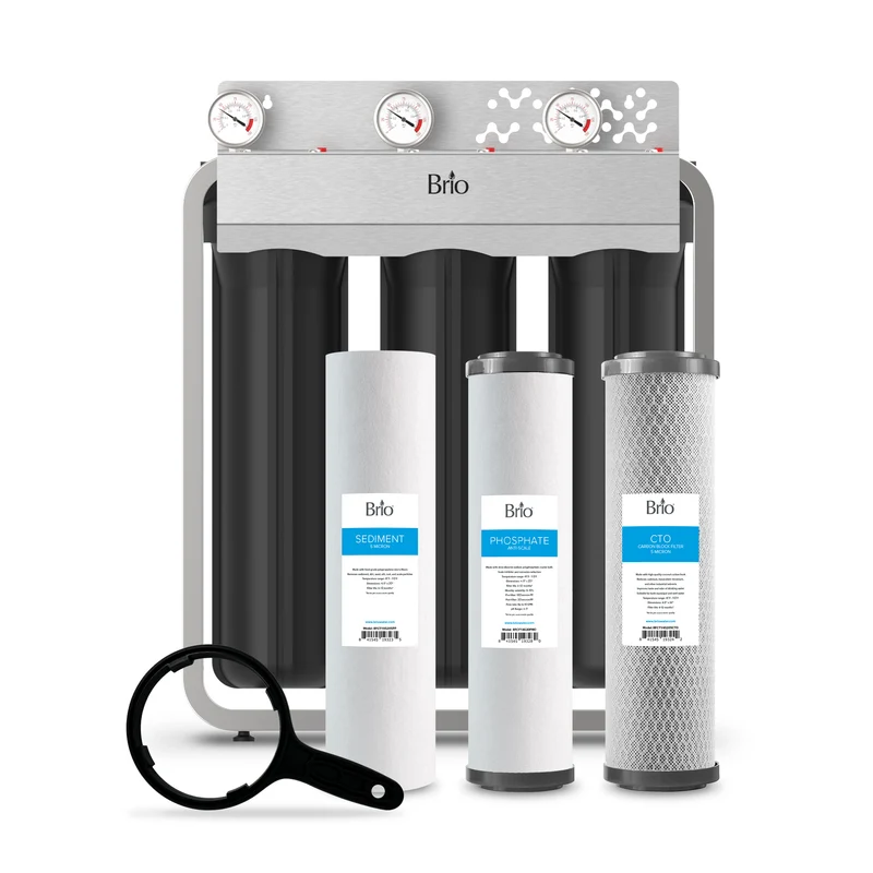 3-Stage Whole House Filtration System - 20" Anti-Scale