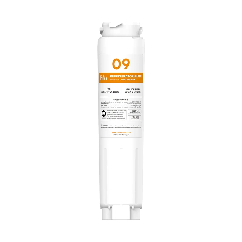 644845 Refrigerator Filter - Bosch 644845, Haier 0060218743, Miele KWF1000