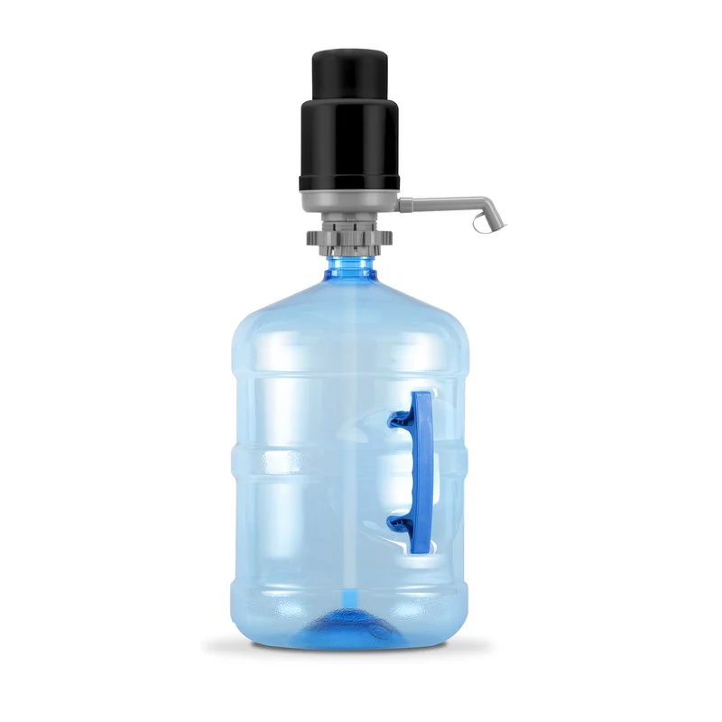 Manual Water Bottle Pump - Grey & Black