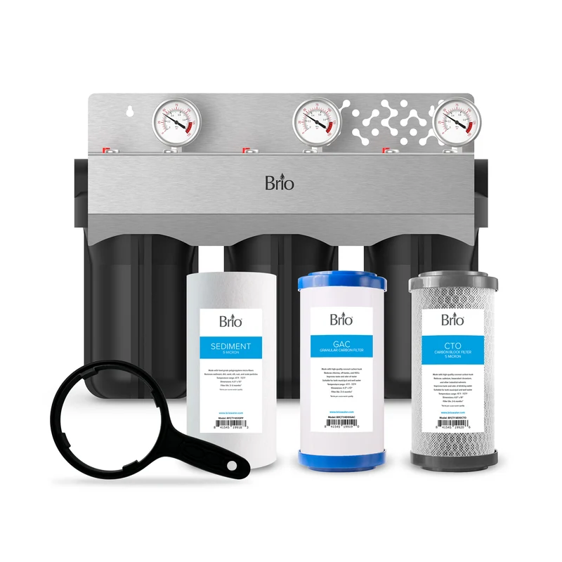 3-Stage Whole House Filtration System - 10" Multi-Purpose
