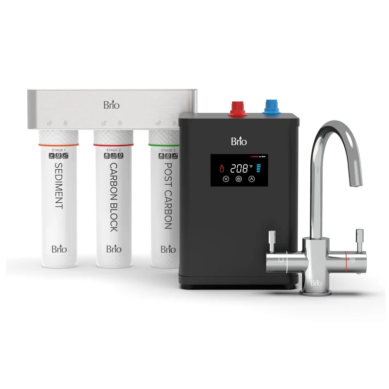3-Stage Digital Instant Hot Water Undersink Dispenser System - Chrome Plated