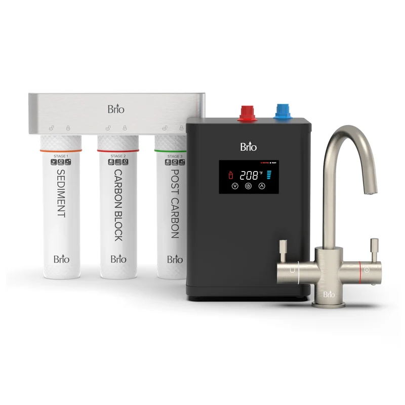 3-Stage Digital Instant Hot Water Undersink Dispenser System - Brushed Nickel