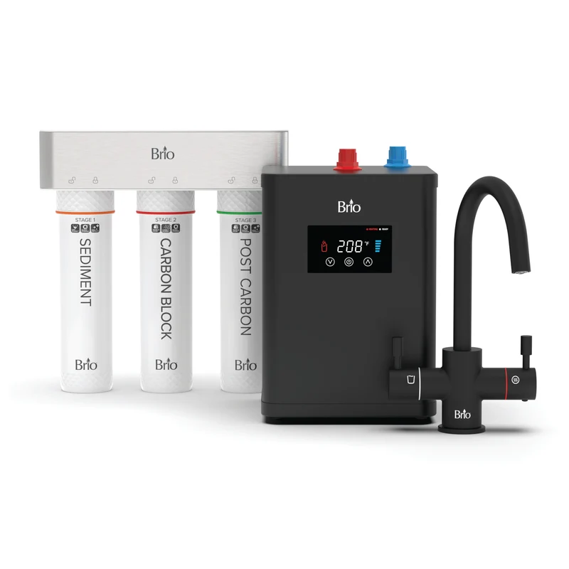 3-Stage Digital Instant Hot Water Undersink Dispenser System - Matte Black