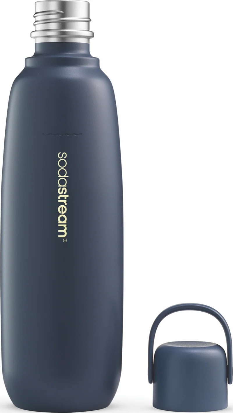 Sodastream 900ml Stainless Steel Fizz And Go Bottle Storm Blue