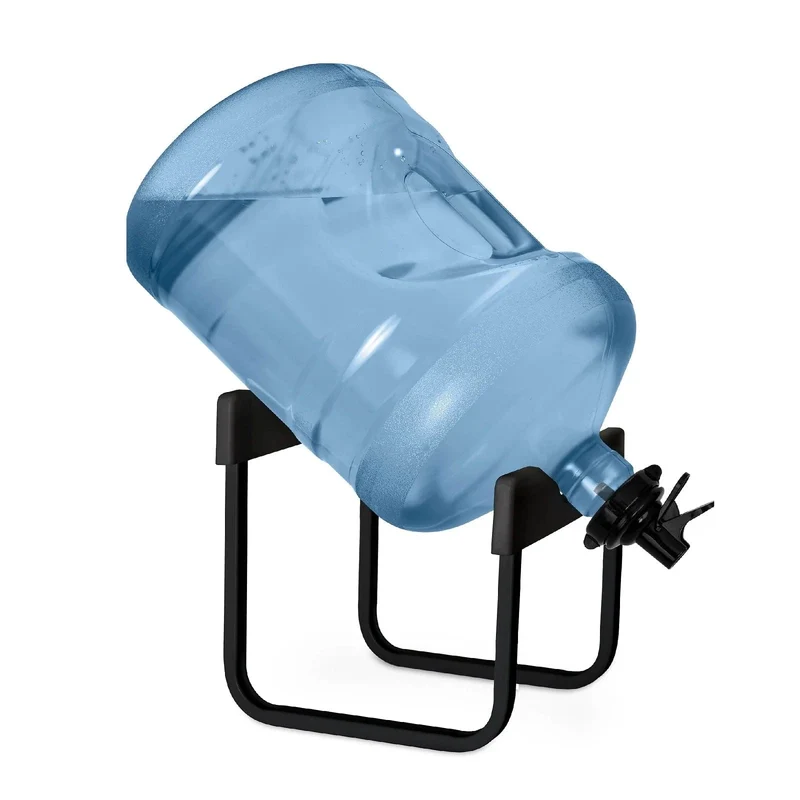 Stainless Steel Single Water Bottle Stand - Black