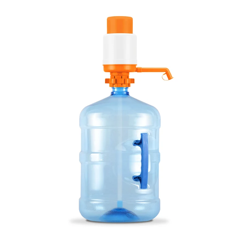 Manual Water Bottle Pump - Orange & White