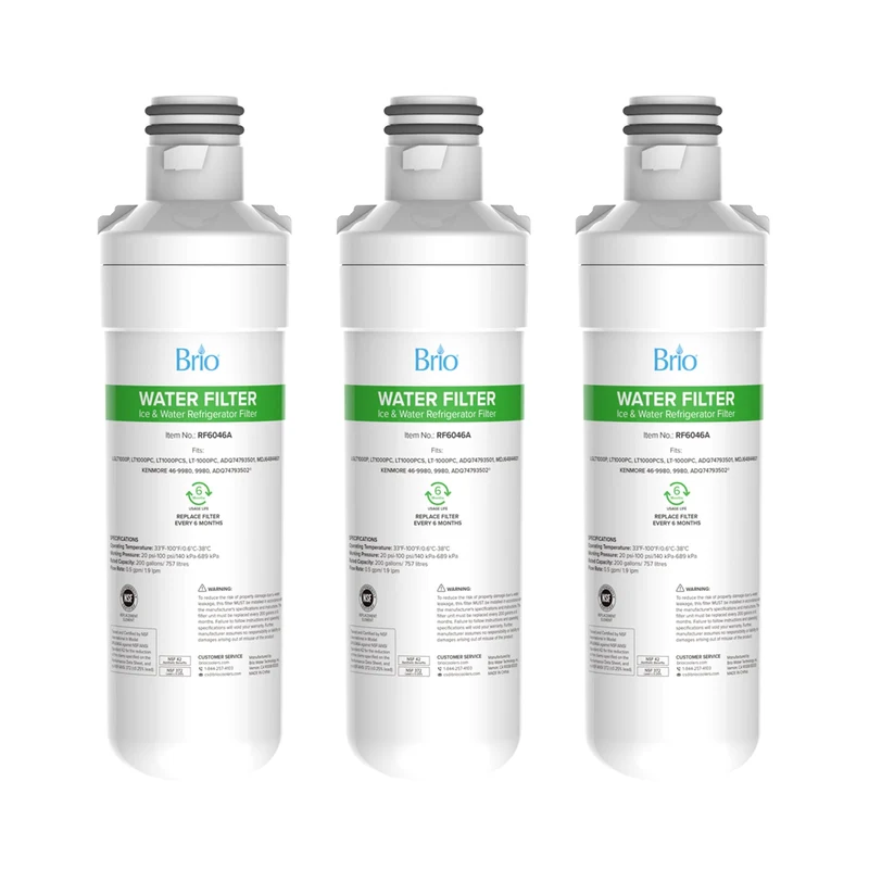 6046A Refrigerator Filters (3-Pack) - LGLT1000P, LT1000PC, LT1000PCS, LT-1000PC