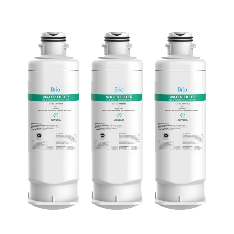 6045A Refrigerator Filters (3-Pack) - Samsung DA97-17376B, DA97-08006C, HAF-QIN, HAF-QIN/EXP