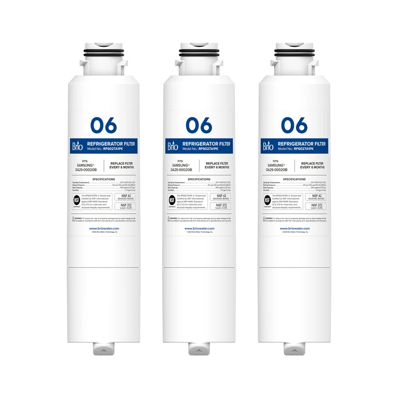 6027A Refrigerator Filters (3-Pack) - Samsung DA29-00020B, DA29-0D020A, CA:29000:20A, DA29-000taA