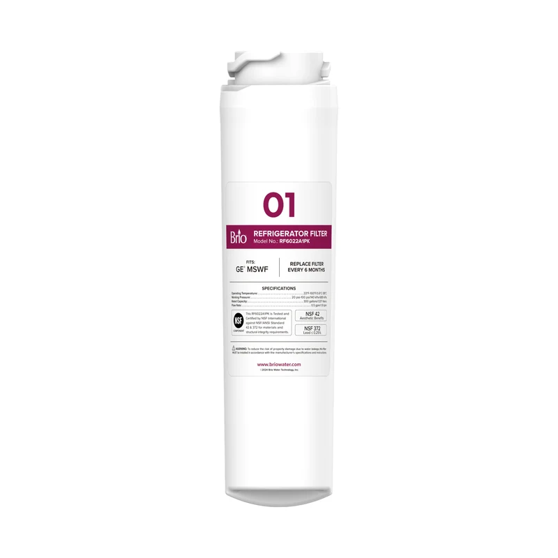 6022A Refrigerator Filter - GE MSWF, 101820A, 101821B, RWF1500A