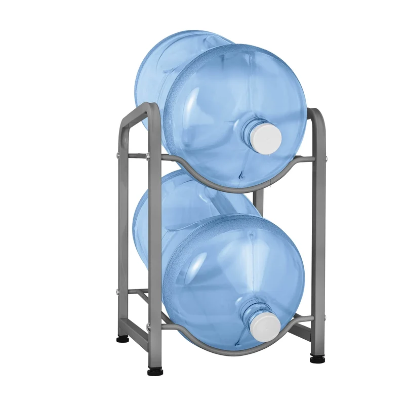 Single Column 2-Bottle Storage Rack - Gray